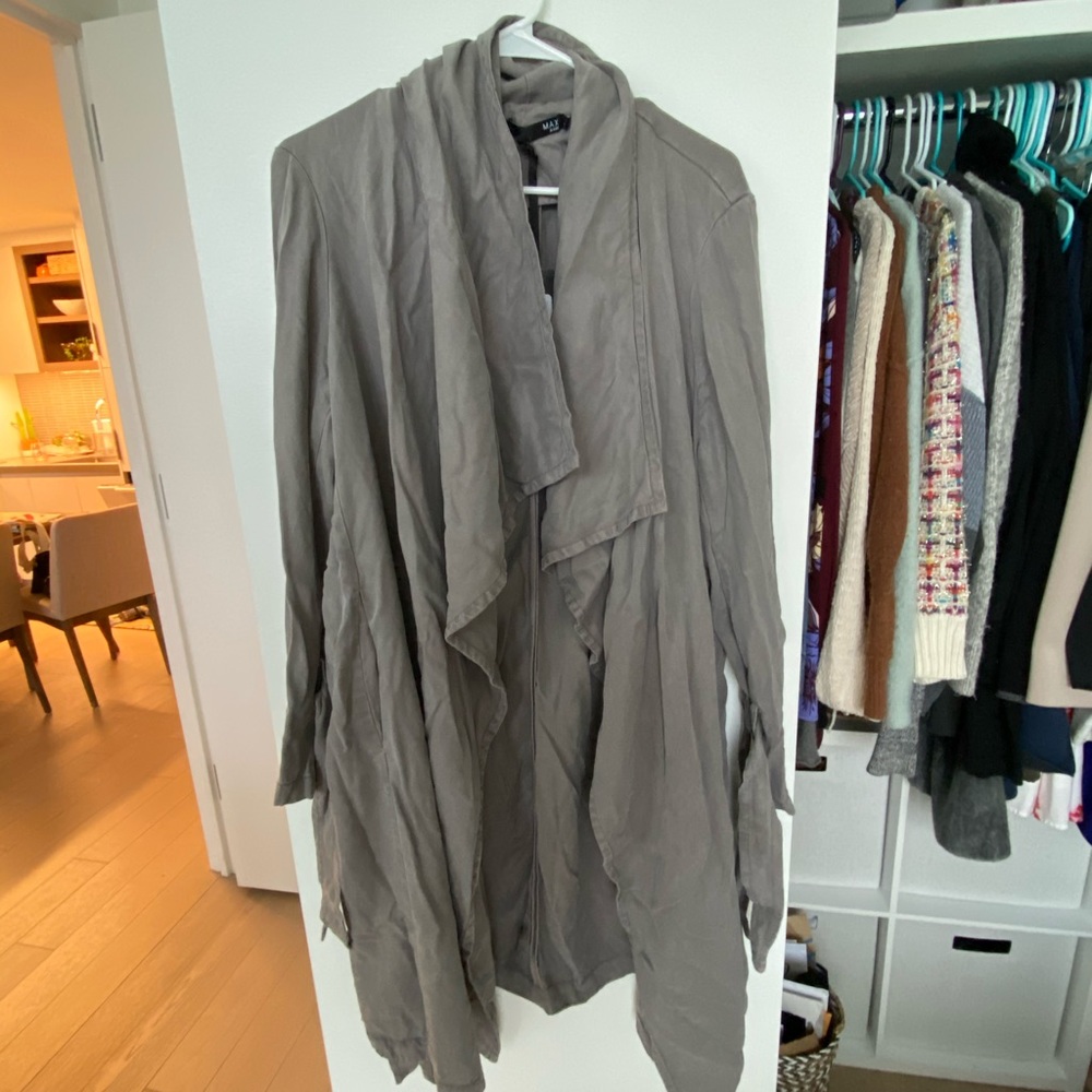Max Jeans Grey Wrap Trench Coat